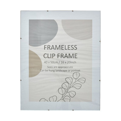 Clear Non-Framed Clip Picture Frame (H)50.5Cm X (W)40.5Cm - image 1