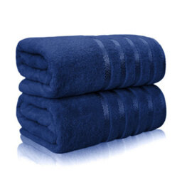 Casabella Bath Sheets 2 Pack Jumbo Bathsheet 90X180 Cm 100% Cotton Towels Quick Dry Super Soft Highly Absorbent Royal