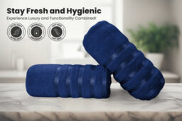 Casabella Bath Sheets 2 Pack Jumbo Bathsheet 90X180 Cm 100% Cotton Towels Quick Dry Super Soft Highly Absorbent Royal - thumbnail 3
