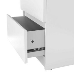 Wyld Haus Budapest White Wood Bedside Table With 2 Drawers, 400X500X495mm - thumbnail 6