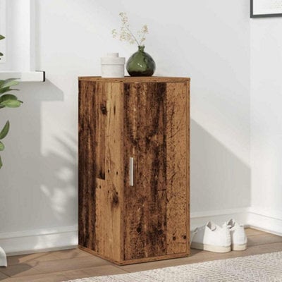 Vidaxl Shoe Cabinet Old Wood 32X35X70 Cm Engineered Wood - image 1