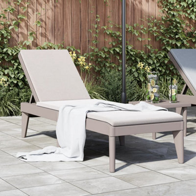 Berkfield Sun Lounger Cappuccino 186X60X29 Cm Pp - image 1