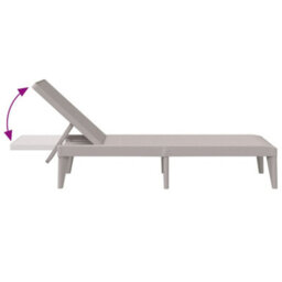 Berkfield Sun Lounger Cappuccino 186X60X29 Cm Pp - thumbnail 7