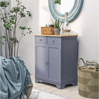 Small Kitchen Sideboard 2 Doors Drawers Storage Cabinet - image 1