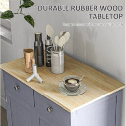 Small Kitchen Sideboard 2 Doors Drawers Storage Cabinet - thumbnail 4