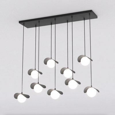 Emibig Lighting Emibig Ritual Pendant Lamp 9 X G9 Black With White Shade - image 1