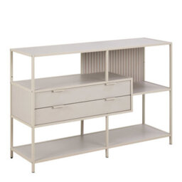 Wyld Haus Fort Worth Grey Storage Unit With 2 Drawers And 3 Shelves - thumbnail 2