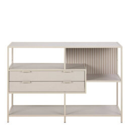 Wyld Haus Fort Worth Grey Storage Unit With 2 Drawers And 3 Shelves - thumbnail 3