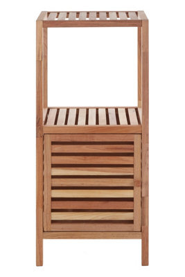 Premier Housewares Maison By Premier Two Tier Walnut Wood Bathroom Shelf Unit - image 1