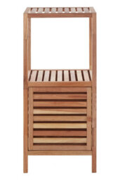 Premier Housewares Maison By Premier Two Tier Walnut Wood Bathroom Shelf Unit - thumbnail 1