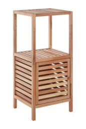 Premier Housewares Maison By Premier Two Tier Walnut Wood Bathroom Shelf Unit - thumbnail 2