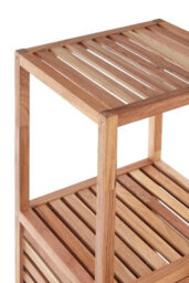 Premier Housewares Maison By Premier Two Tier Walnut Wood Bathroom Shelf Unit - thumbnail 6