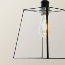 Valuelights Susie Glass Lantern Lamp Shade 3 Drop Matte Black Diner Ceiling Pendant Light - thumbnail 4