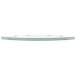 Vidaxl Corner Shelves 2 Pcs With Chrome Supports Glass Clear 45X45 Cm - thumbnail 2