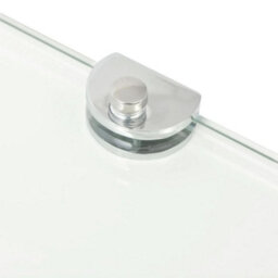 Vidaxl Corner Shelves 2 Pcs With Chrome Supports Glass Clear 45X45 Cm - thumbnail 6