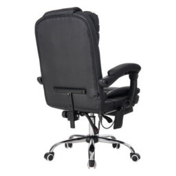 Living And Home Swivel & Height Adjustable Black Pvc Office Chair With Seven-Point Massage - thumbnail 5