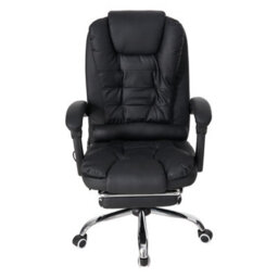 Living And Home Swivel & Height Adjustable Black Pvc Office Chair With Seven-Point Massage - thumbnail 3