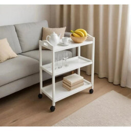 3 Tier Kitchen Trolley Tea Coffee Drinks Serving Cart On Wheels Kitchen Storage - thumbnail 3