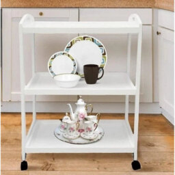 3 Tier Kitchen Trolley Tea Coffee Drinks Serving Cart On Wheels Kitchen Storage - thumbnail 1