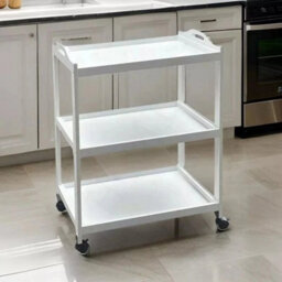 3 Tier Kitchen Trolley Tea Coffee Drinks Serving Cart On Wheels Kitchen Storage - thumbnail 5