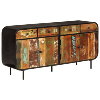 Berkfield Sideboard 140X35X70 Cm Solid Wood Reclaimed And Metal - image 1