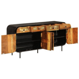 Berkfield Sideboard 140X35X70 Cm Solid Wood Reclaimed And Metal - thumbnail 2