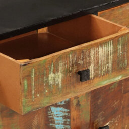 Berkfield Sideboard 140X35X70 Cm Solid Wood Reclaimed And Metal - thumbnail 5