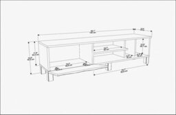 Decorotika Olyo Tv Stand Tv Unit For Tvs Up To 64 Inch Sapphire Oak And White - thumbnail 6