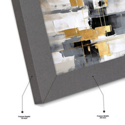 "AK Frames Sleek 20X12"" Dark Grey Thin Modern Picture Frame - Slim And Design For Posters, Prints And Photos - Elegant Wall Frame Decor" - thumbnail 7