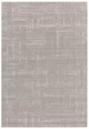Handmade Modern Silver Abstract Wool Easy To Clean Rug For Living Room & Bedroom-120Cm X 170Cm - thumbnail 5