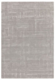 Handmade Modern Silver Abstract Wool Easy To Clean Rug For Living Room & Bedroom-120Cm X 170Cm - thumbnail 1