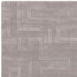 Handmade Modern Silver Abstract Wool Easy To Clean Rug For Living Room & Bedroom-120Cm X 170Cm - thumbnail 3