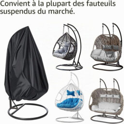 1 Pcs Outdoor Hanging Cover For Two-Person Chair, Waterproof Cover, Protective Garden Swing Chairs And Furniture - thumbnail 3