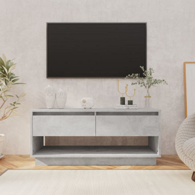 Walplus Tv Cabinet Concrete Grey 102X41X44 Cm Engineered Wood - image 1