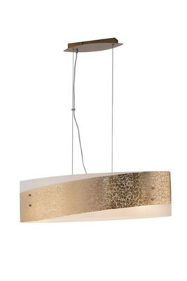 Luminosa Lighting Luminosa Paris 4 Light Straight Bar Pendant Ceiling Light Gold 75X20Cm - image 1