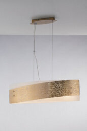 Luminosa Lighting Luminosa Paris 4 Light Straight Bar Pendant Ceiling Light Gold 75X20Cm - thumbnail 3