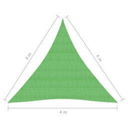 Berkfield Sunshade Sail 160 G/m2 Light Green 4X4X4 M Hdpe - thumbnail 6