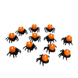 Thehotsale 12Pcs Halloween Orange Spider Led Candles - thumbnail 4