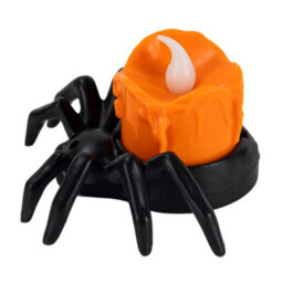 Thehotsale 12Pcs Halloween Orange Spider Led Candles - thumbnail 7