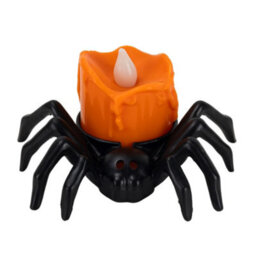 Thehotsale 12Pcs Halloween Orange Spider Led Candles - thumbnail 5