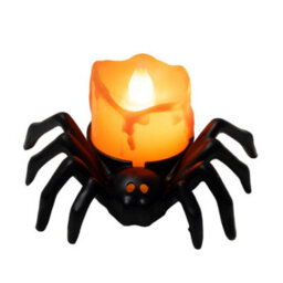 Thehotsale 12Pcs Halloween Orange Spider Led Candles - thumbnail 6