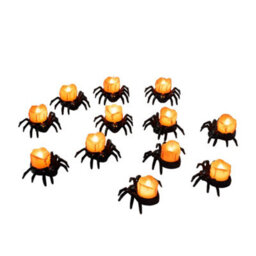 Thehotsale 12Pcs Halloween Orange Spider Led Candles - thumbnail 3