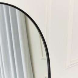 Melody Maison Large Black Arched Leaner Mirror 150Cm X 60Cm - thumbnail 3