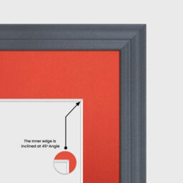 AK Frames 12X12 Dark Grey Classic Multi Photo Frame With Poppy Red Mount - Holds 4 Apertures (4X) 6X4 Photos - thumbnail 7