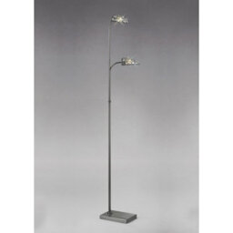 Luminosa Lighting Luminosa Ashton Floor Lamp 2 Light G9 Satin Nickel/crystal, Not Led/cfl Compatible - thumbnail 2