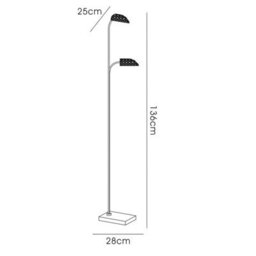 Luminosa Lighting Luminosa Ashton Floor Lamp 2 Light G9 Satin Nickel/crystal, Not Led/cfl Compatible - thumbnail 4