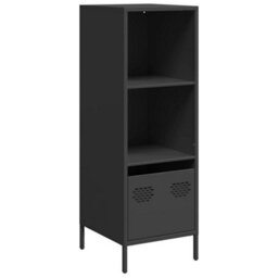 Berkfield Highboard Black 35X39X103.5 Cm Steel - thumbnail 2
