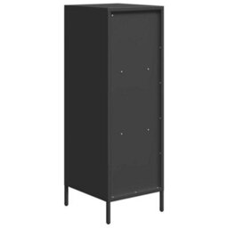 Berkfield Highboard Black 35X39X103.5 Cm Steel - thumbnail 7