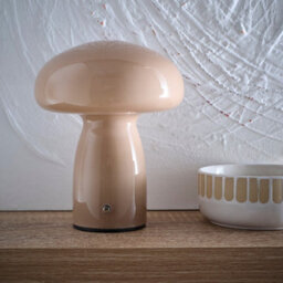 K Living Cory Mocha Elegant Mushroom Shaped Glass Recharge 2W Led Lamp In 7 Stylish Colours
