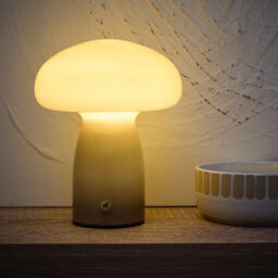K Living Cory Mocha Elegant Mushroom Shaped Glass Recharge 2W Led Lamp In 7 Stylish Colours - thumbnail 2